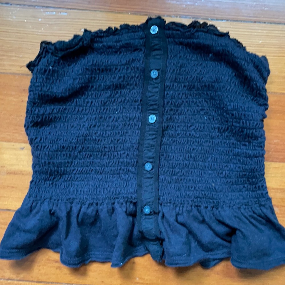 Smocked Tube Top with Ruffle